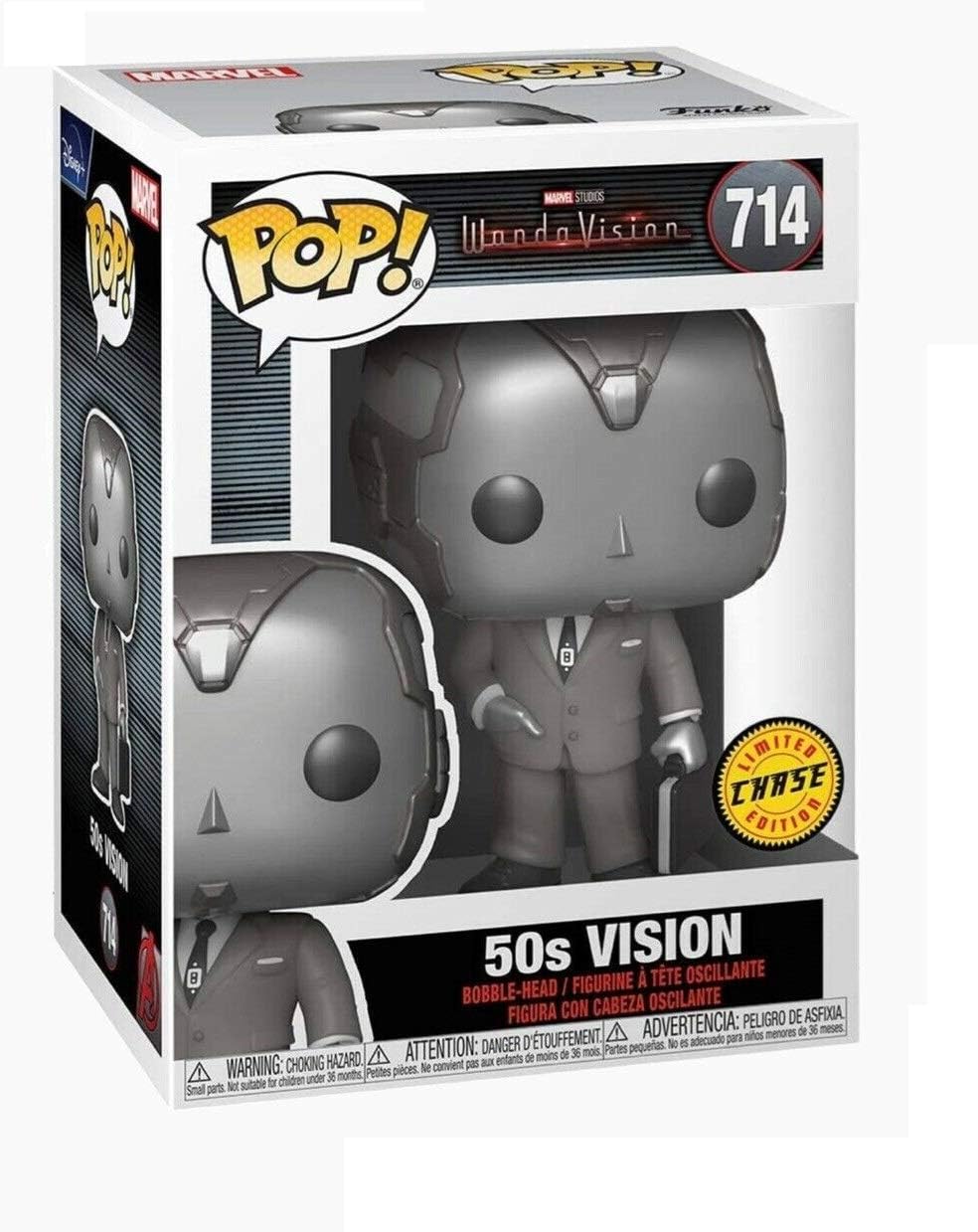 WandaVision Marvel Funko POP TV Vinyl Figure 50s Vision CHASE 714