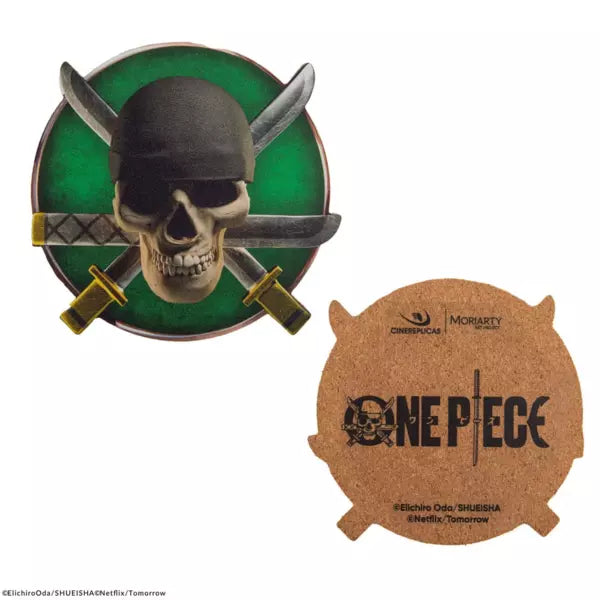 Zoro Roronoa Sanji Vinsmoke Usopp & Baratie Jolly Roger Coasters 4 Set One Piece Live Action