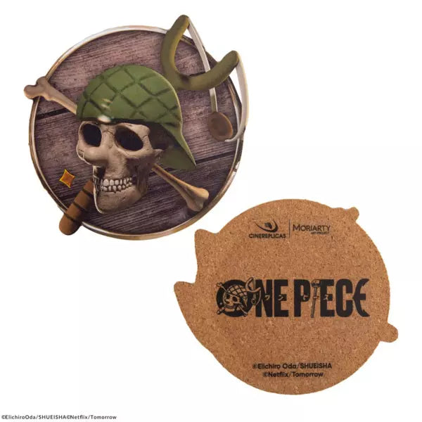 Zoro Roronoa Sanji Vinsmoke Usopp & Baratie Jolly Roger Coasters 4 Set One Piece Live Action