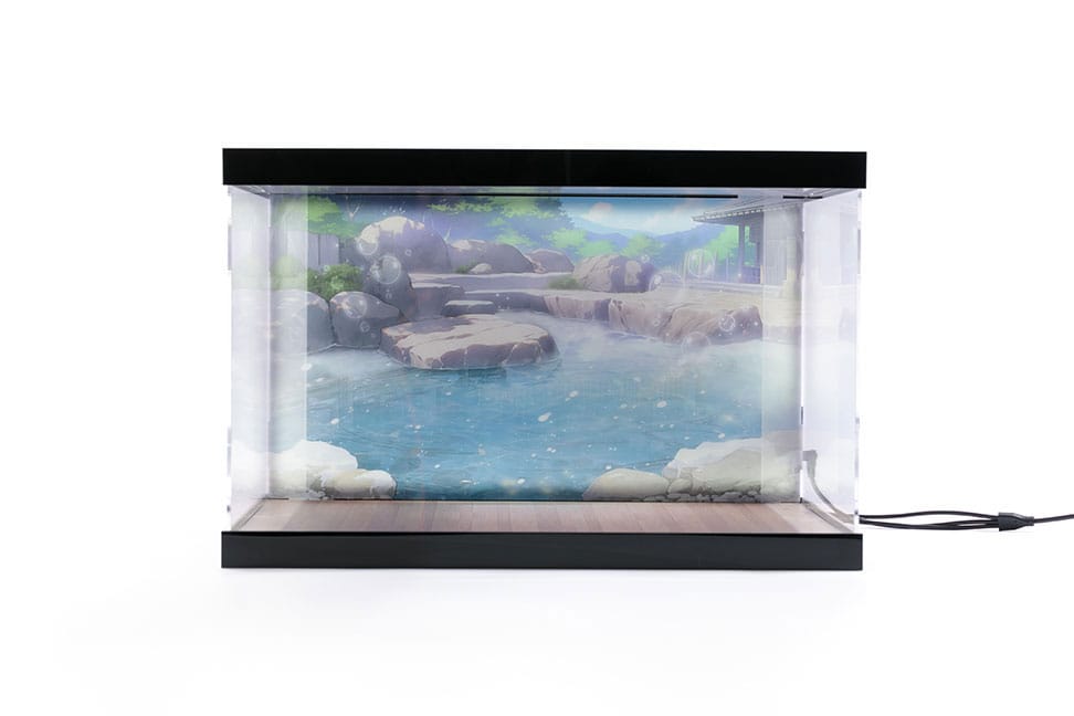 Azur Lane Acrylic Display Case With Lighting For Kashino Figure Hot Springs Relaxation Mimeyoi