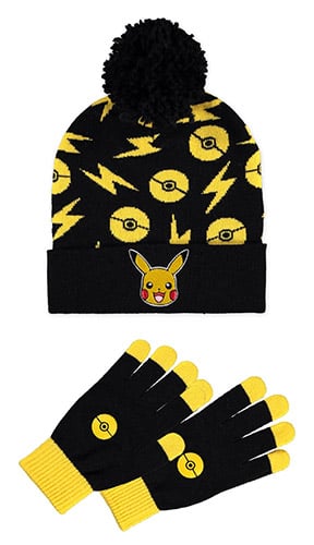 BERRETTO + GUANTI POKEMON PIKACHU CLASSIC - ABBIGLIAMENTO