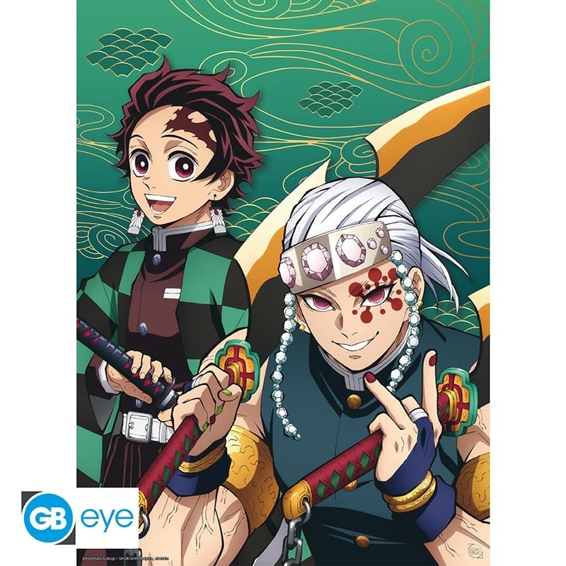Tanjiro and Tengen Poster Kimetsu No Yaiba 52 x 38 cms