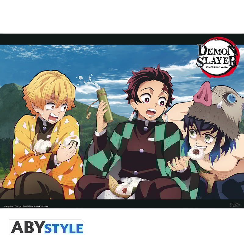 Trio of protagonists Poster Kimetsu No Yaiba 52 x 38 cms