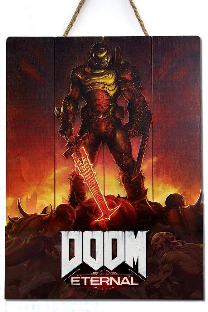 Doom Eternal In Legno Poster Poster