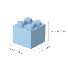 LEGO MINI BOX 4 LIGHT BLUE GADGET CONTAINER