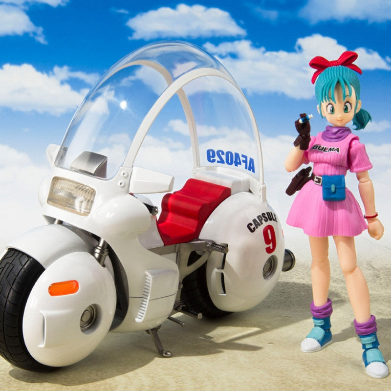 Dragon Ball S.H. Figuarts Vehicle With Figure Bulma's Motorcycle Hoipoi Capsule No. 9 17 Cm