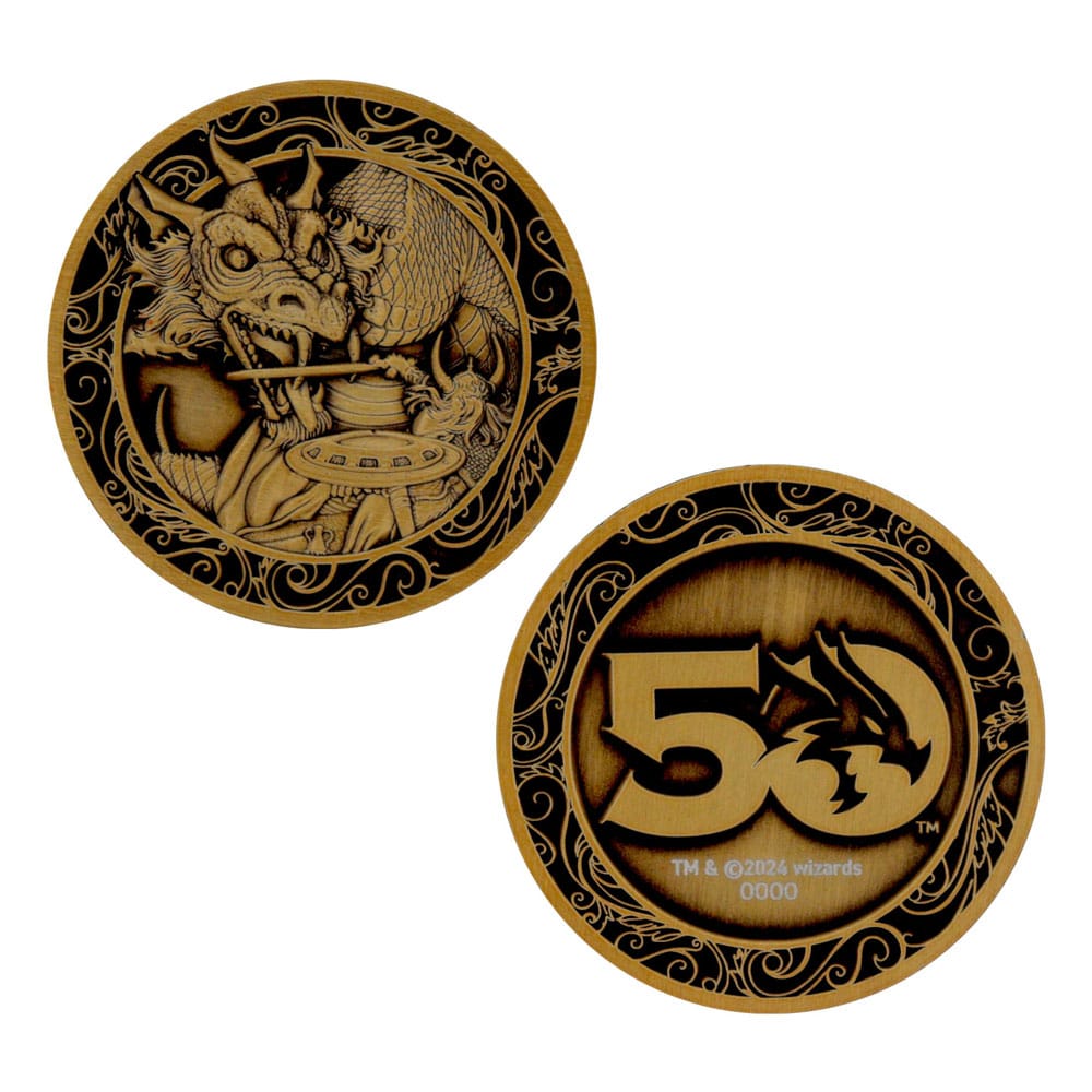 Dungeons & Dragons Collectable Coin 50th Anniversary Antique Gold Edition 4 Cm FaNaTtik