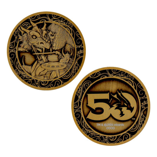 Dungeons & Dragons Collectable Coin 50th Anniversary Antique Gold Edition 4 Cm FaNaTtik