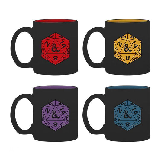 Dungeons & Dragons Set of 4 Abystyle D20 Espresso Cups