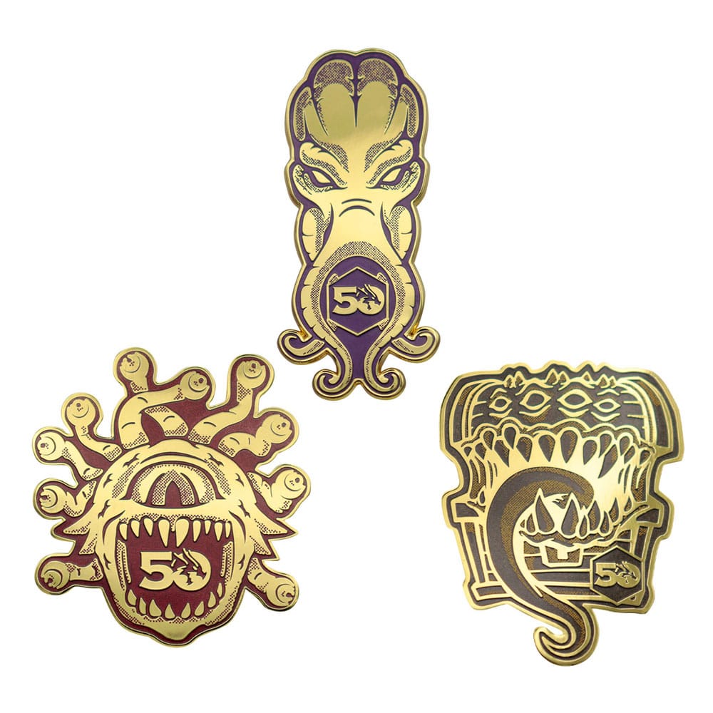 Dungeons & Dragons Brooch Badge Set 50th Anniversary Fanattik