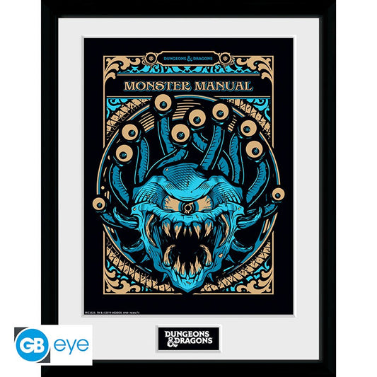 Dungeons & Dragons Framed Print "Monster Manual" (30 x 40cm) GB Eye