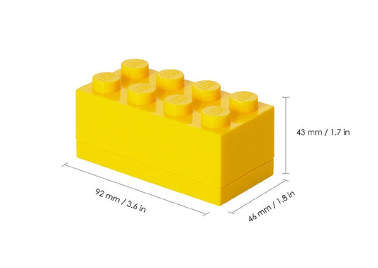 LEGO MINI BOX 8 YELLOW GADGET CONTAINER