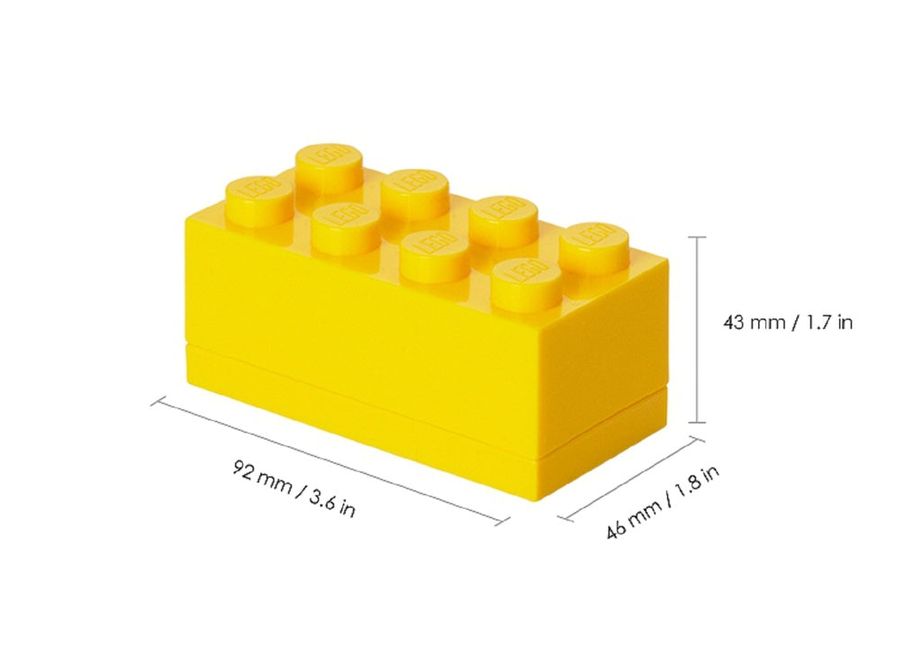 LEGO MINI BOX 8 YELLOW GADGET CONTAINER