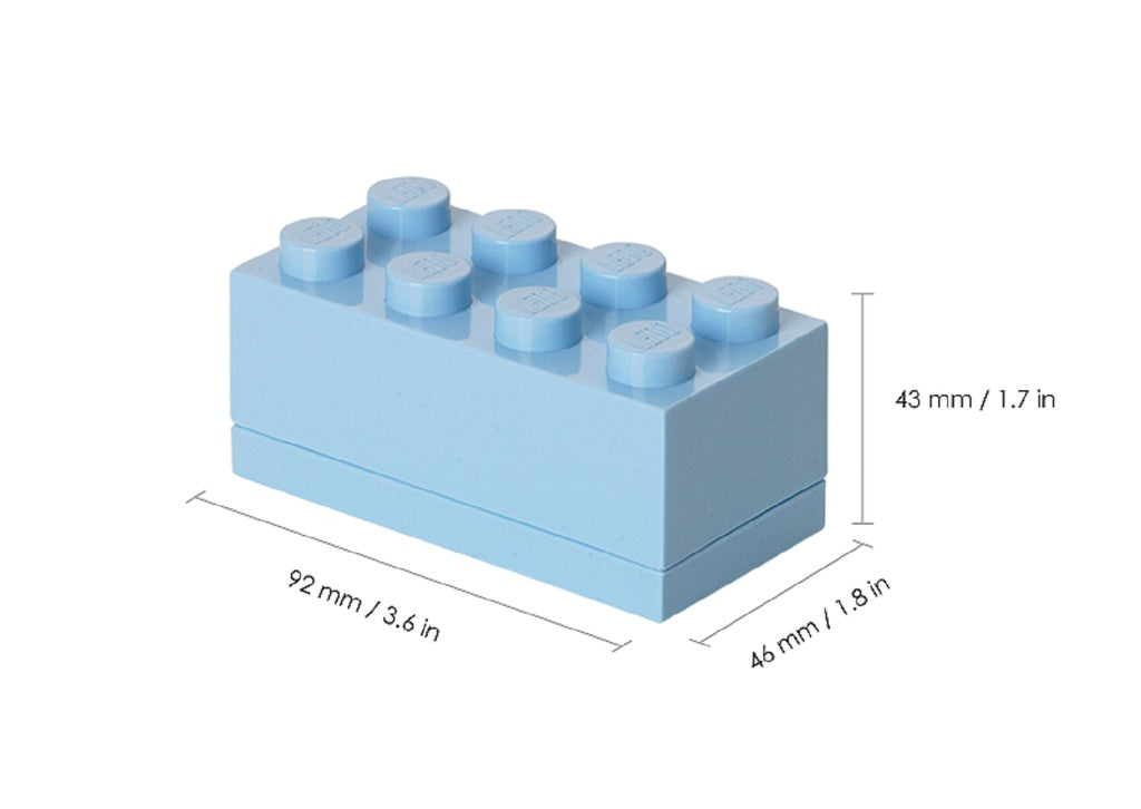 LEGO MINI BOX 8 LIGHT BLUE GADGET CONTAINER