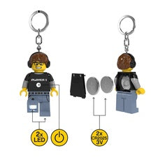 Lego Minifigures Light-up Keychain Video Game Guy 8 Cm Joy Toy (en)