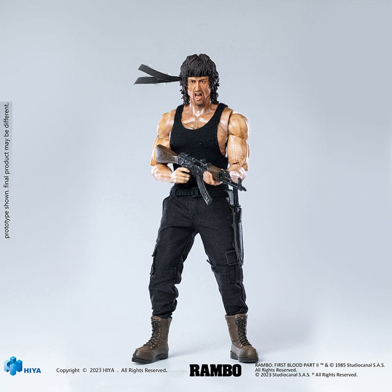 First Blood II Exquisite Super Series Actionfigure 1/12 First Blood II John Rambo 16 Cm Hiya Toys