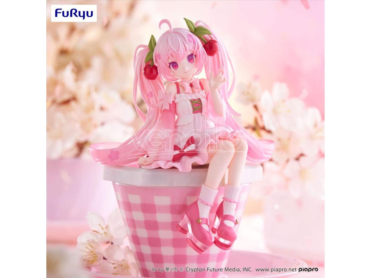 Hatsune Miku Noodle Stopper PVC Statue Sakura Miku 2025 14 Cm