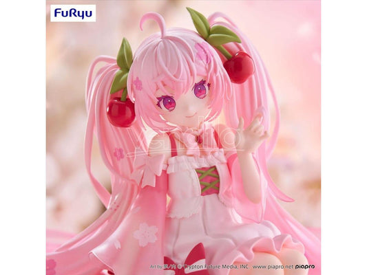 Hatsune Miku Noodle Stopper PVC Statue Sakura Miku 2025 14 Cm