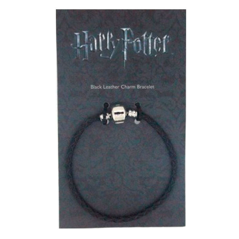 Harry Potter black leather charm bracelet I