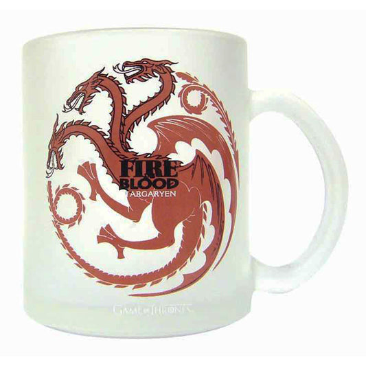 Game of Thrones Targaryen translucent glass mug