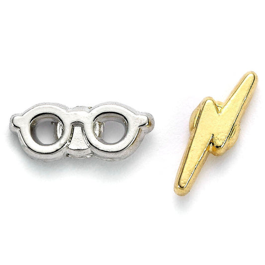 Harry Potter Lightening Bolt and Glasses stud earrings