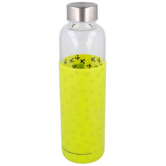 Minecraft silicone cover glass bottle 585ml