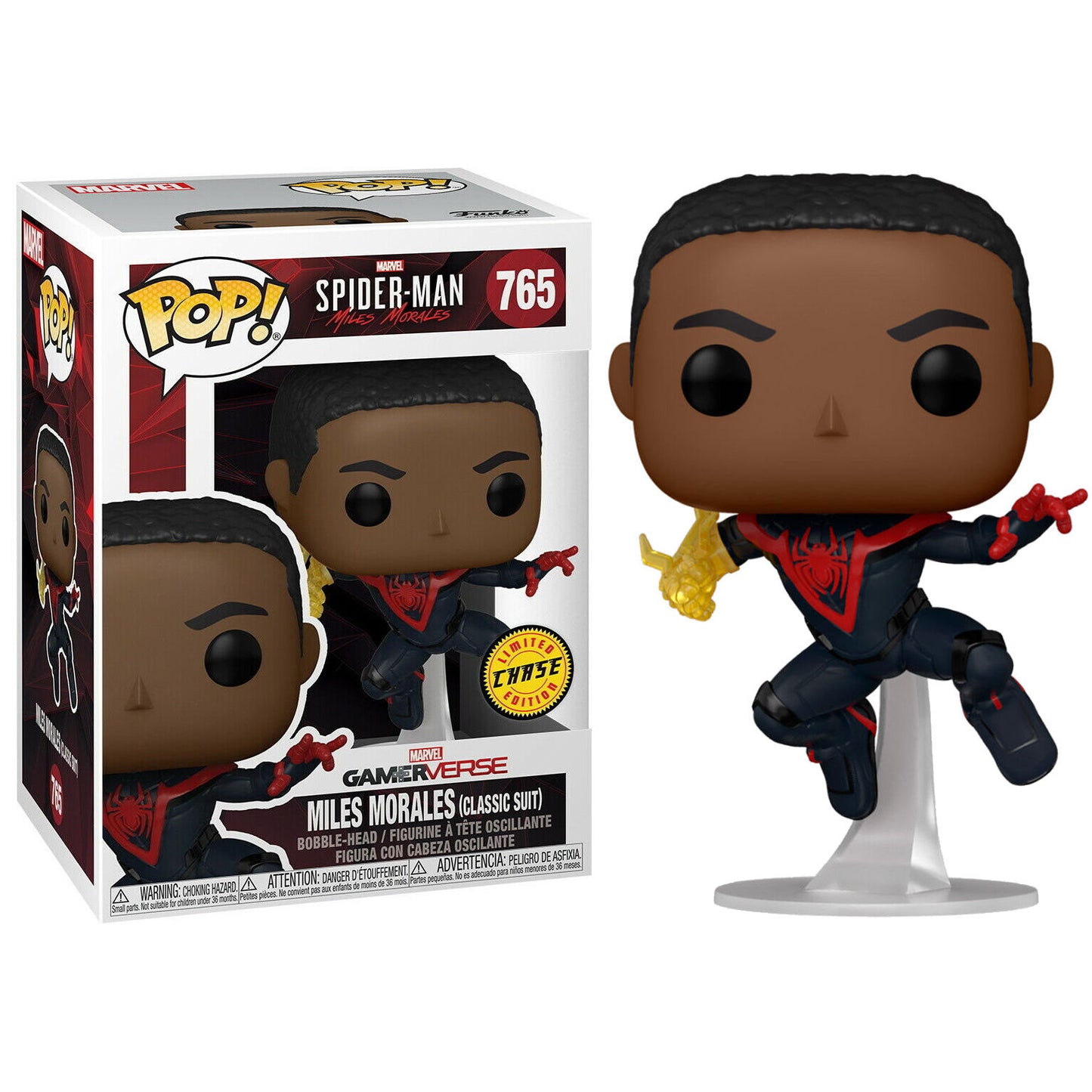 POP figure Spiderman Miles Morales Classic Suit Chase 765
