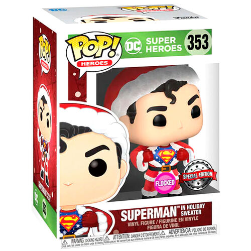 Set figure POP & Tee Back DC Comics Superman Exclusive Flocked I