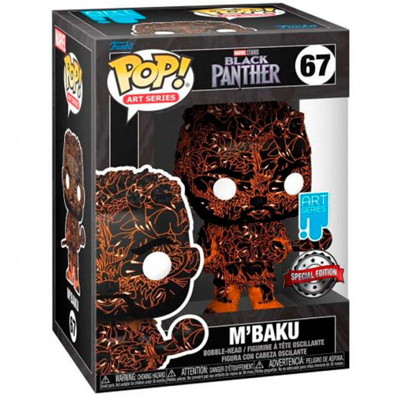 POP figure Marvel Black Panther M Baku Artist + Case Exclusive 67