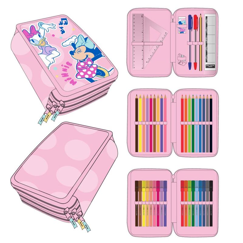 Disney Minnie triple pencil case