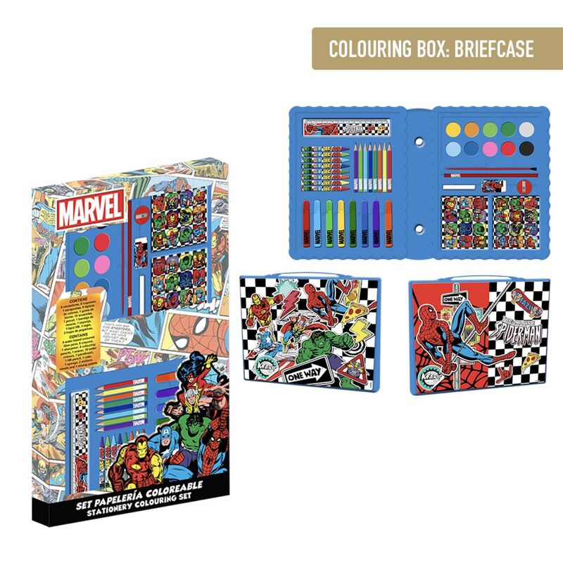 Marvel Avengers colouring stationery set