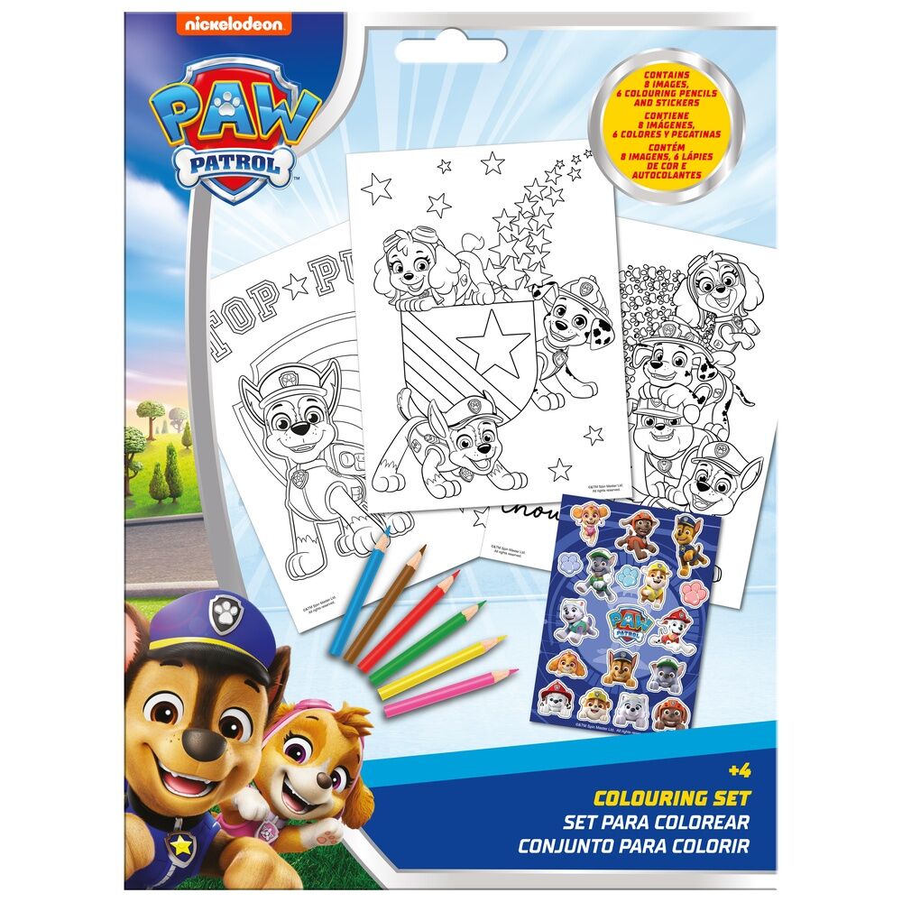 Paw Patrol Sticker Colouring set