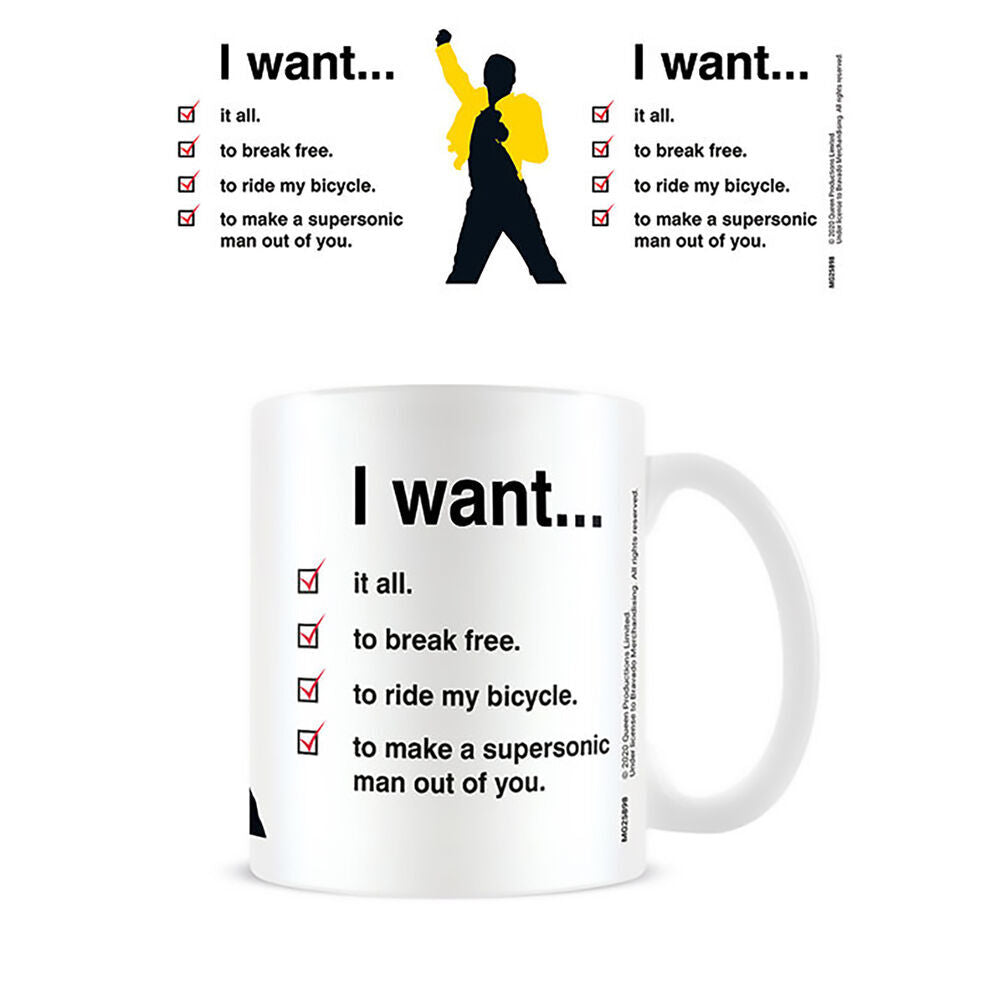 Queen I Want Checklist mug 315ml