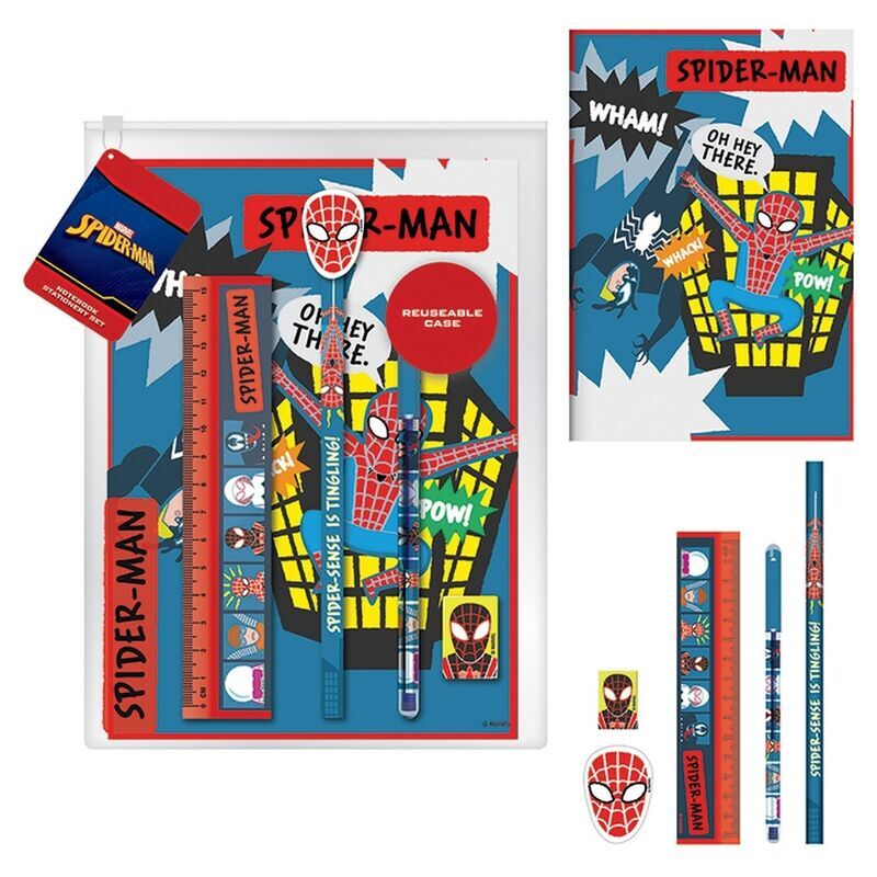 Marvel Spiderman Stationery set with notebook
