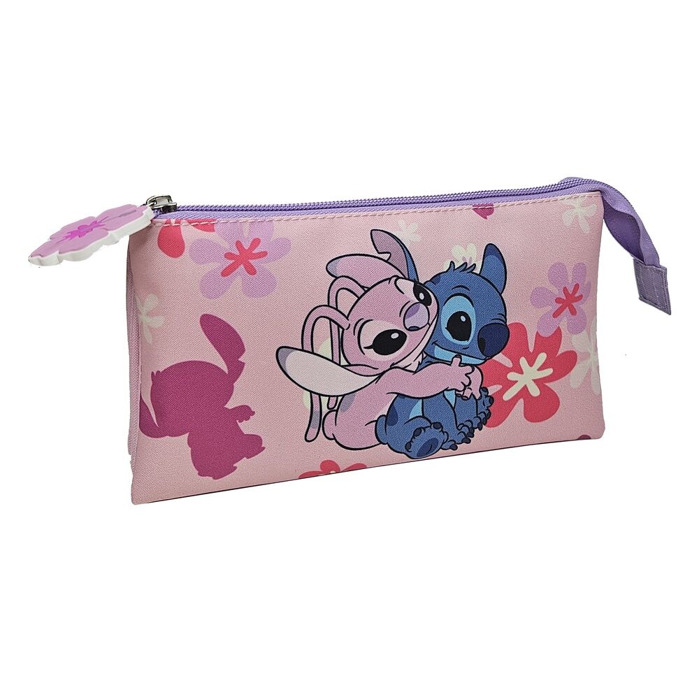 Disney Stitch & Angel triple pencil case