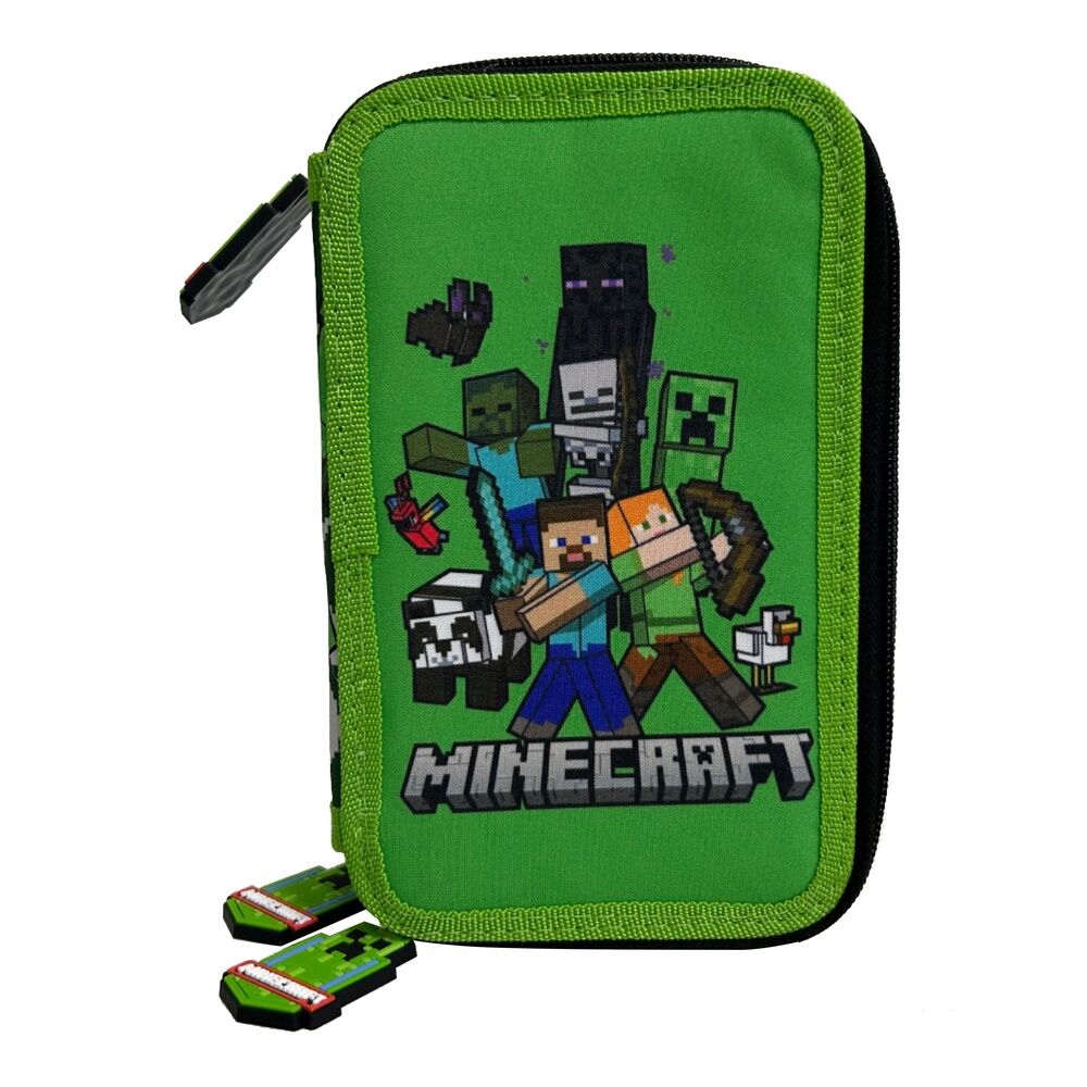 Minecraft triple pencil case