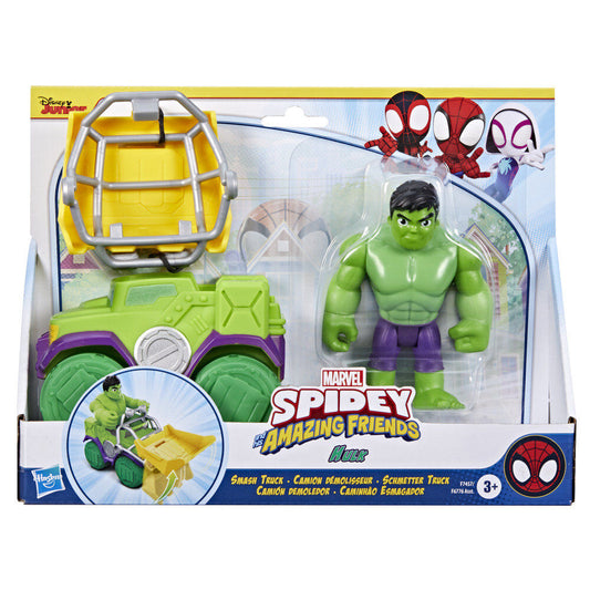 Marvel Spidey and His Amazing Friends Set Wrecking truck + Hulk figure