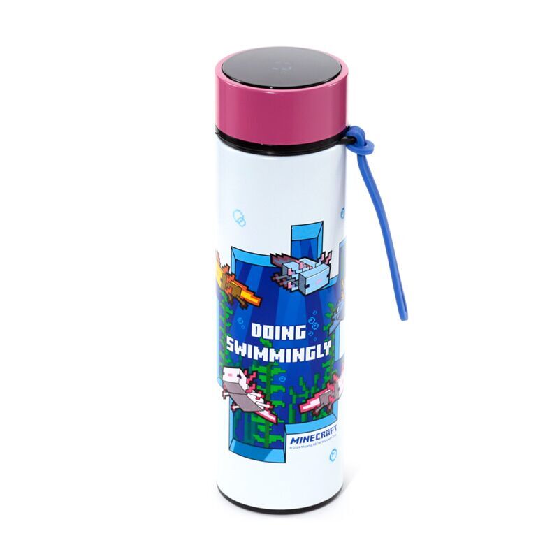 Minecraft Axolotl thermos stainless steel bottle thermometer 450ml