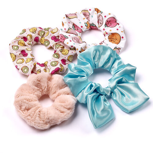 Pusheen Set 4 hair scrunchies