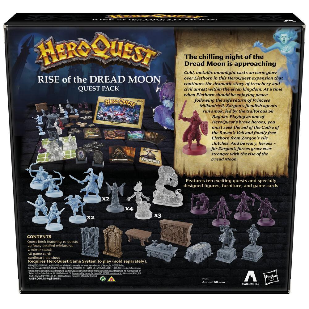 English Heroquest Rise of the Dread Moon Expansion Board game