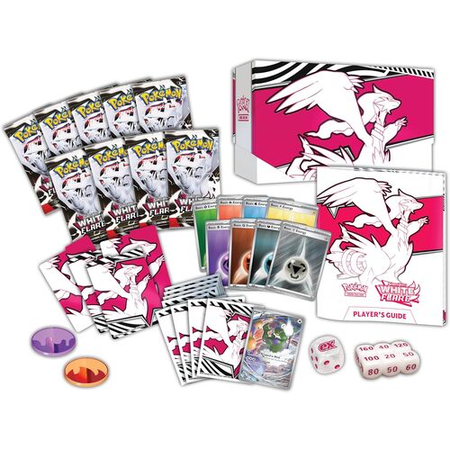 English Pokemon White Flare collectible card game Trainer case