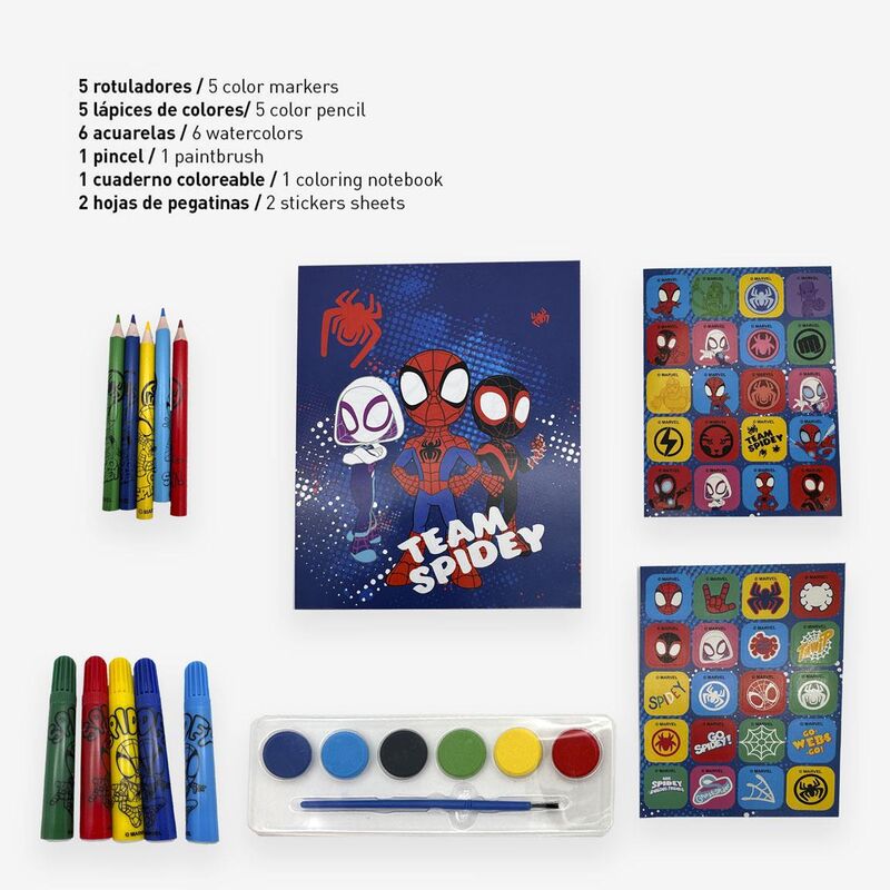Marvel Spidey and His Amazing Friends backpack stationery set