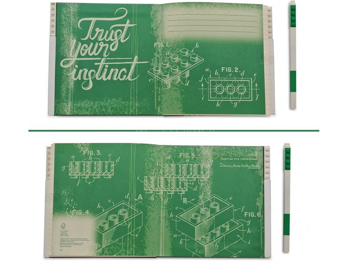 Lego Notebook Notepad 176 Sheets with Pen Green15 x 15 cm JoyToy