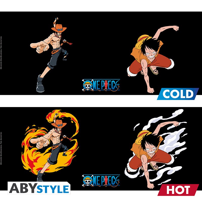 ONE PIECE Mug Heat Change 460 ml Luffy & Ace