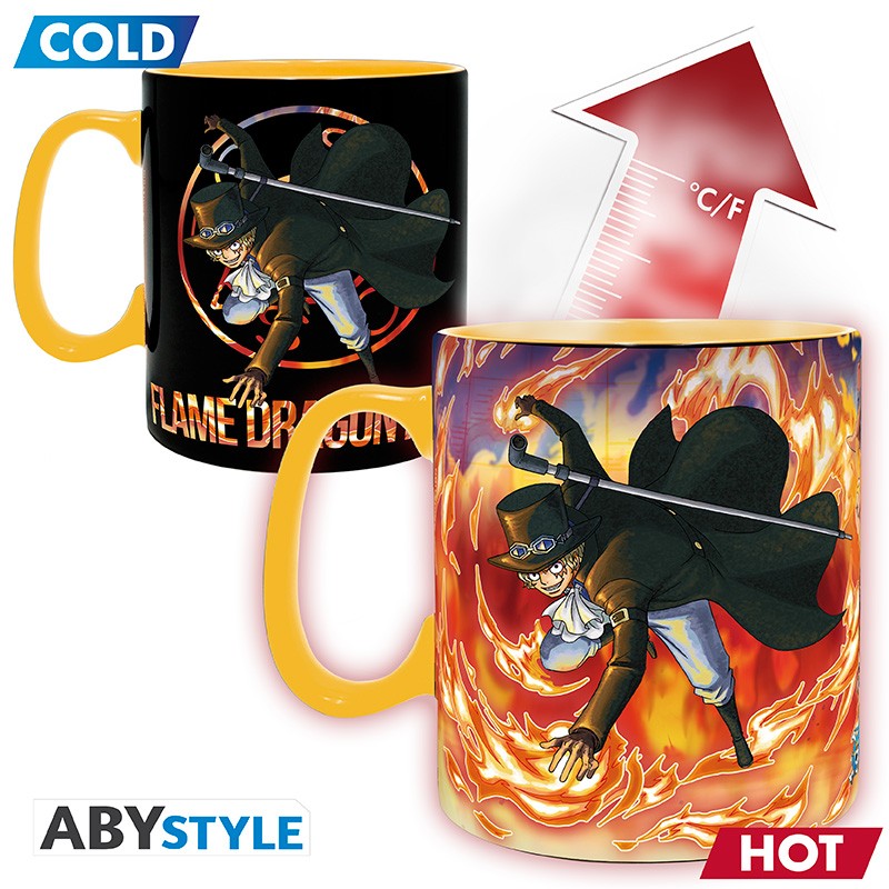 One Piece - Heat Change Mug - 460Ml - Luffy and Sabo