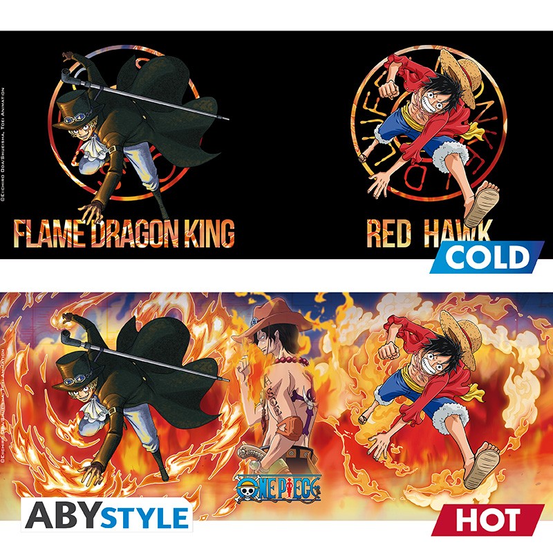 One Piece - Heat Change Mug - 460Ml - Luffy and Sabo