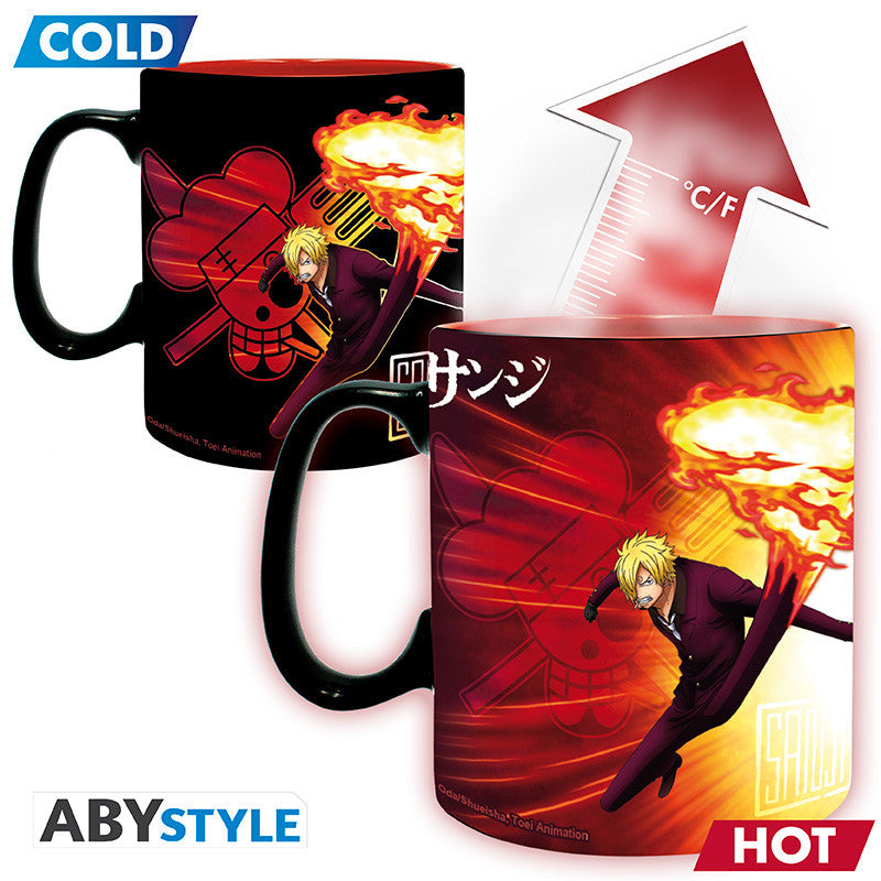 One Piece - Mug Heat Change - 460ml - Zoro & Sanji