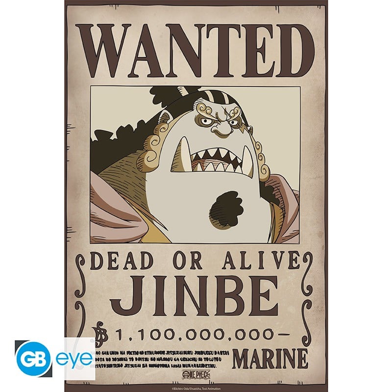 One Piece Poster Ricercato Jinbe Wano 52 x 38 cm Abystyle