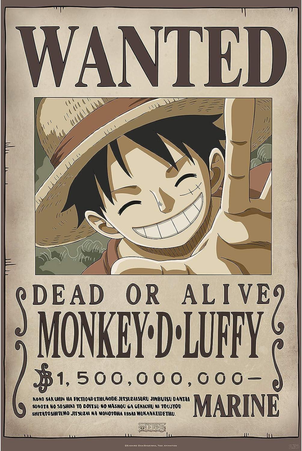 One Piece Poster Ricercato "Wanted Luffy New 2" 91.5 x 61 Cm AbyStyle
