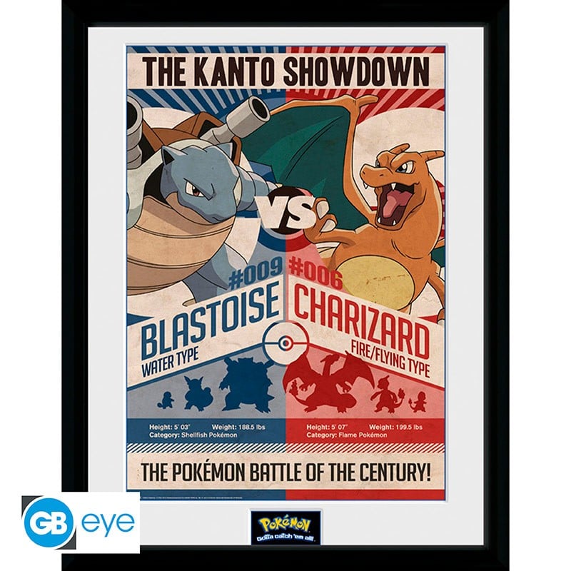 Pokemon Stampa Incorniciata "Red V Blue" (30x40) GB Eye